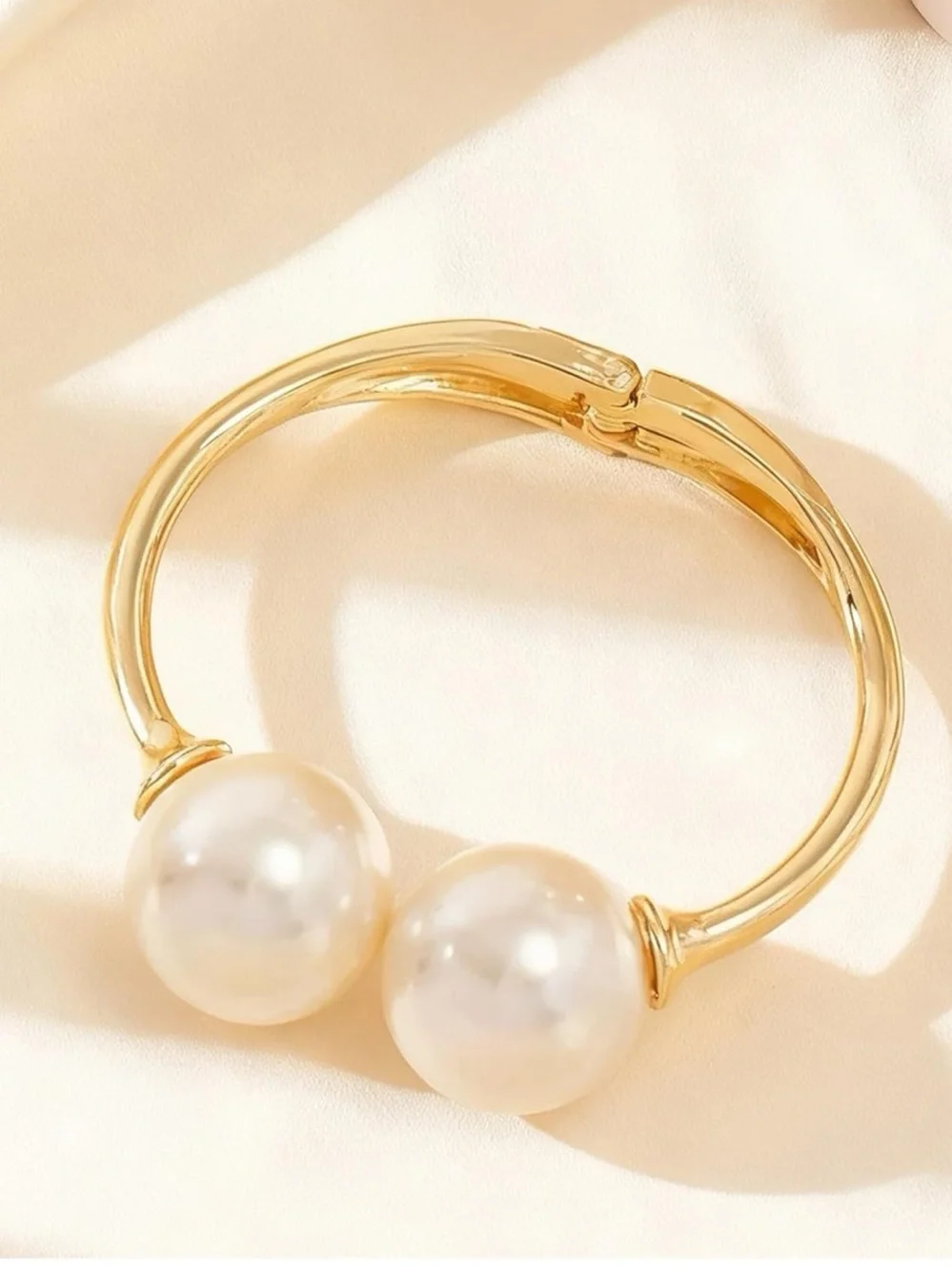 Lumiere Pearl Statement Cuff Bracelet